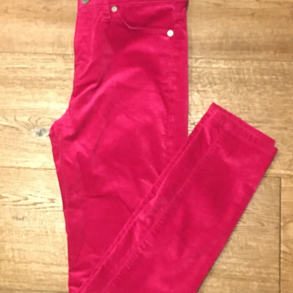 Banana Republic, velvety pink pants, skinny, size 24 petite - Picture 1 of 4
